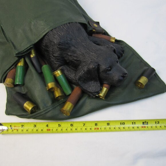 Ducks Unlimited Bradford Williams 2003 Black Lab Dog In Ammo Bag Statue 20" - Picture 12 of 15